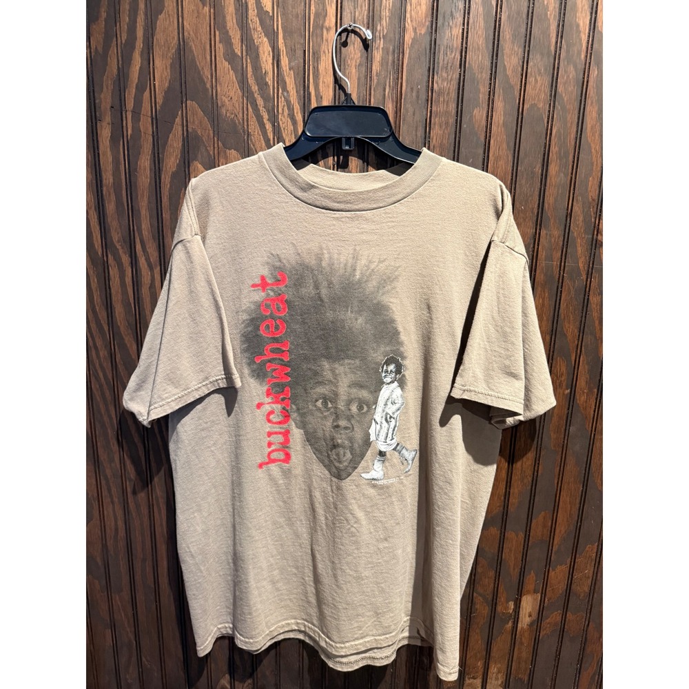 Vintage 1996 Buckwheat Little Rascals Tultex Graphic T-Shirt Tan Mens XL 22x30
